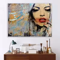 تابلو نقاشیخط بوم تلفیقی دیجیتال آرت گالری چارگوش  2231