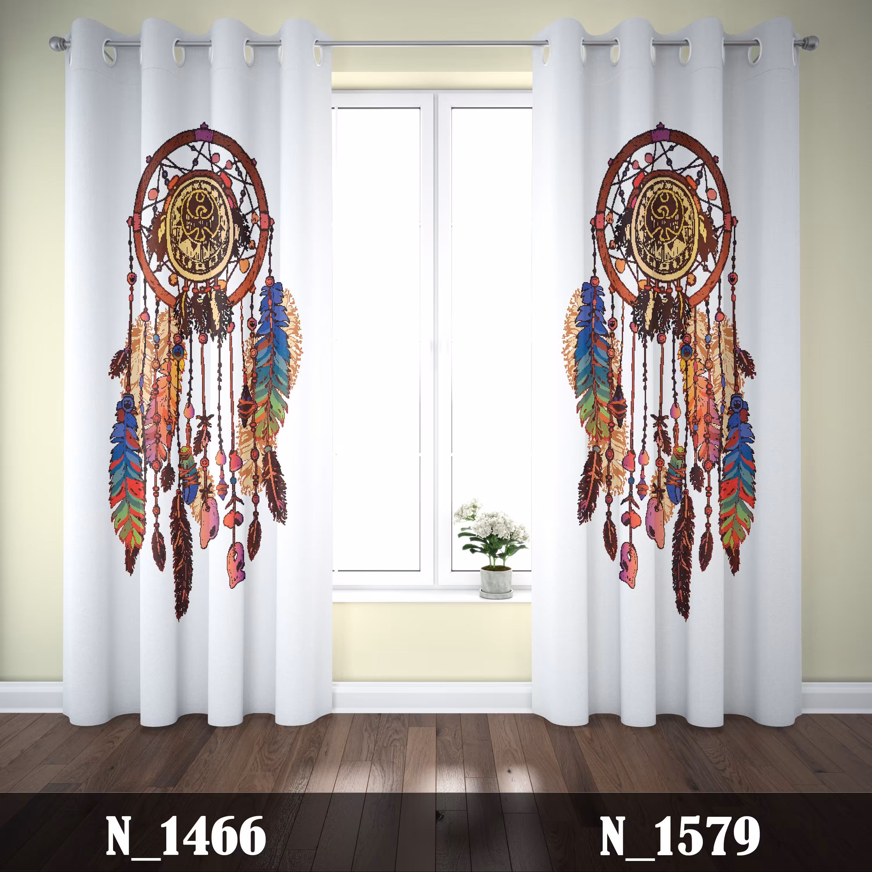 پرده چاپی پانچی طرح دریمکچر  