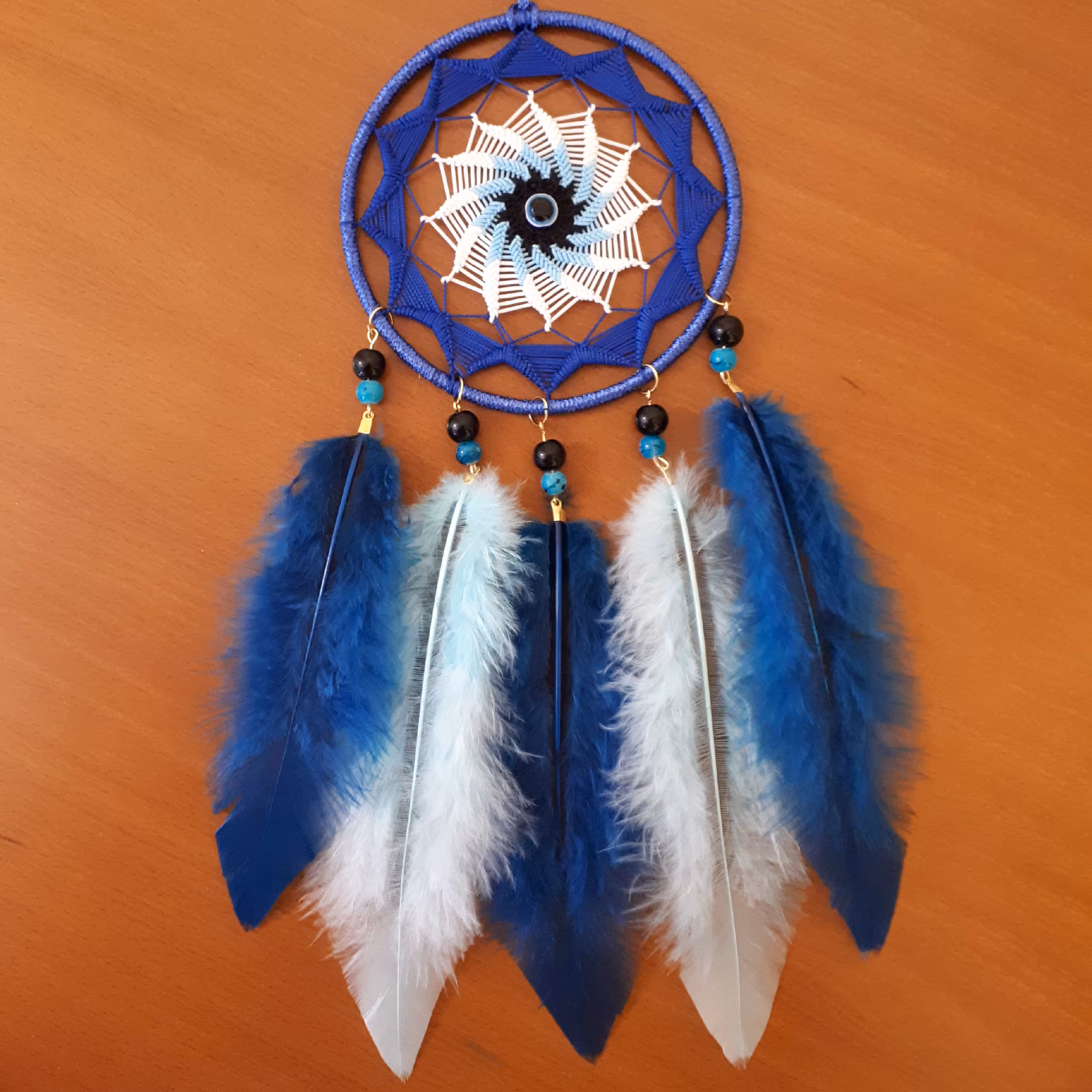 آویز  و دیوارکوب چشم و نظر دریم کچر(کابوسگیر) قطر حلقه 10 سانت 