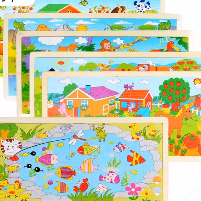 پازل صفحه ای چوبی 96قطعه سایز A3