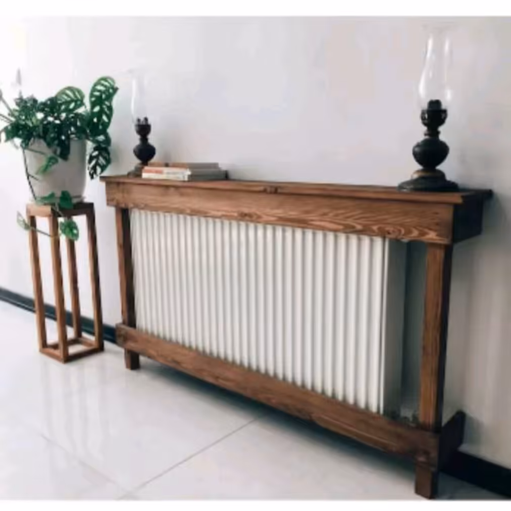 کنسول دکوری روشوفاژی روستیک چوب روس رنگ قهوه ای ضد آب