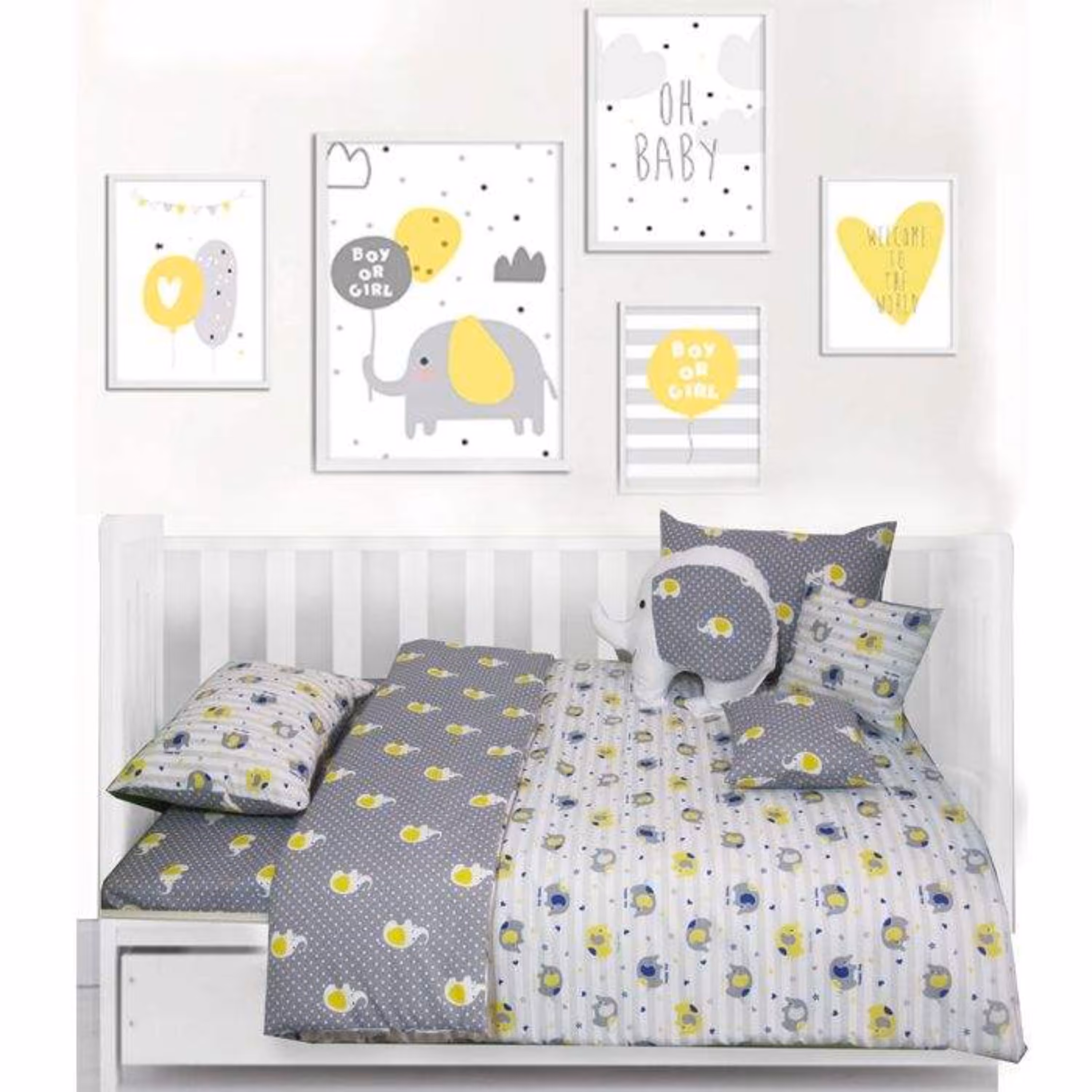 سرویس روتختی 5  و 8 تکه کودک مدل فیل