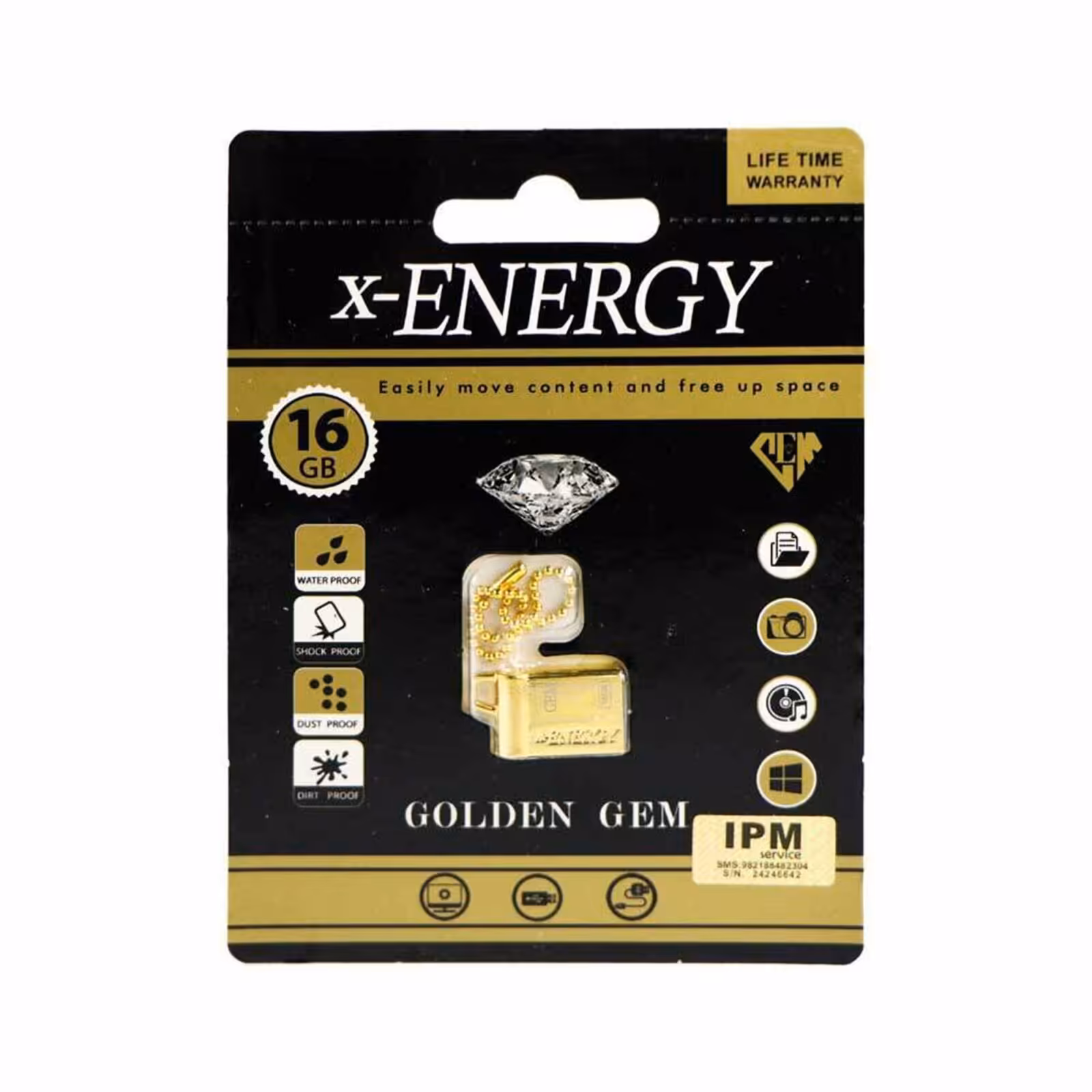 فلش 16 گیگ طلایی X Energy - آرمان استور