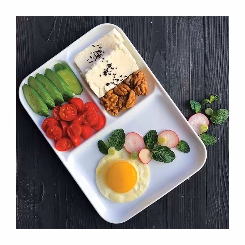 ظرف 3 خانه هما کلاس 25 سفید چینی زرین