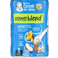 سرلاک غلات همراه با سیب،هلو،عدس گربر gerber