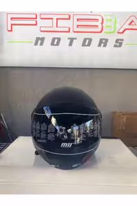 کلاه کاسکت موتورسیکلت مشکی موتور Fx 101 ایمنی چرمی سیاه ام تی اس MTS