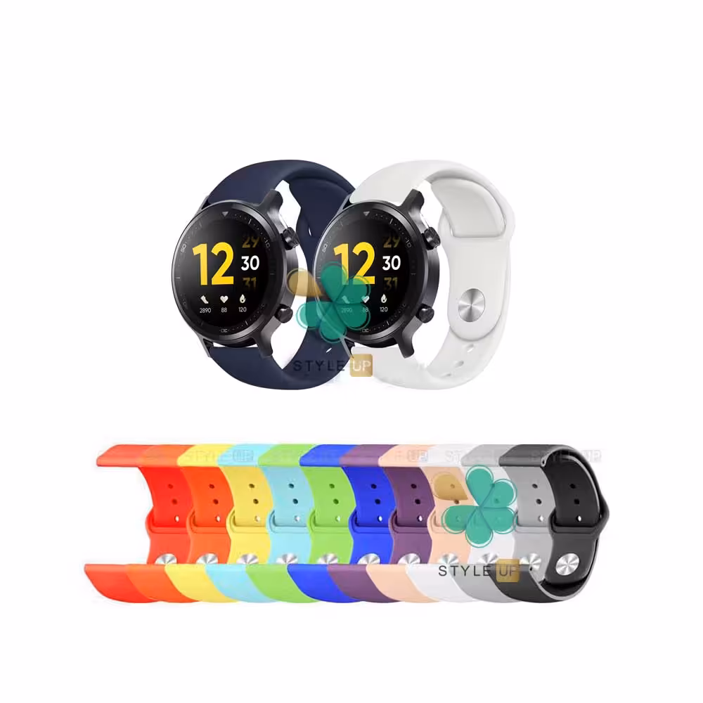 بند سیلیکونی ساعت ریلمی واچ Realme Watch S مدل دکمه ای