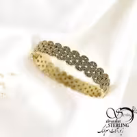 دستبند طرح طلا سیاه قلم کد:2214