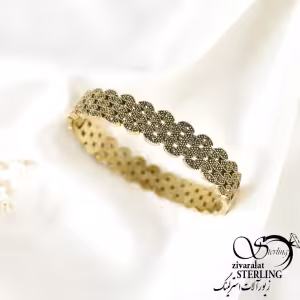 دستبند طرح طلا سیاه قلم کد:2214