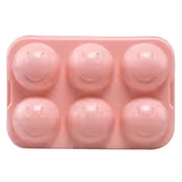قالب یخ کروی مدل 6 تایی طرح لبخند رنگ صورتی