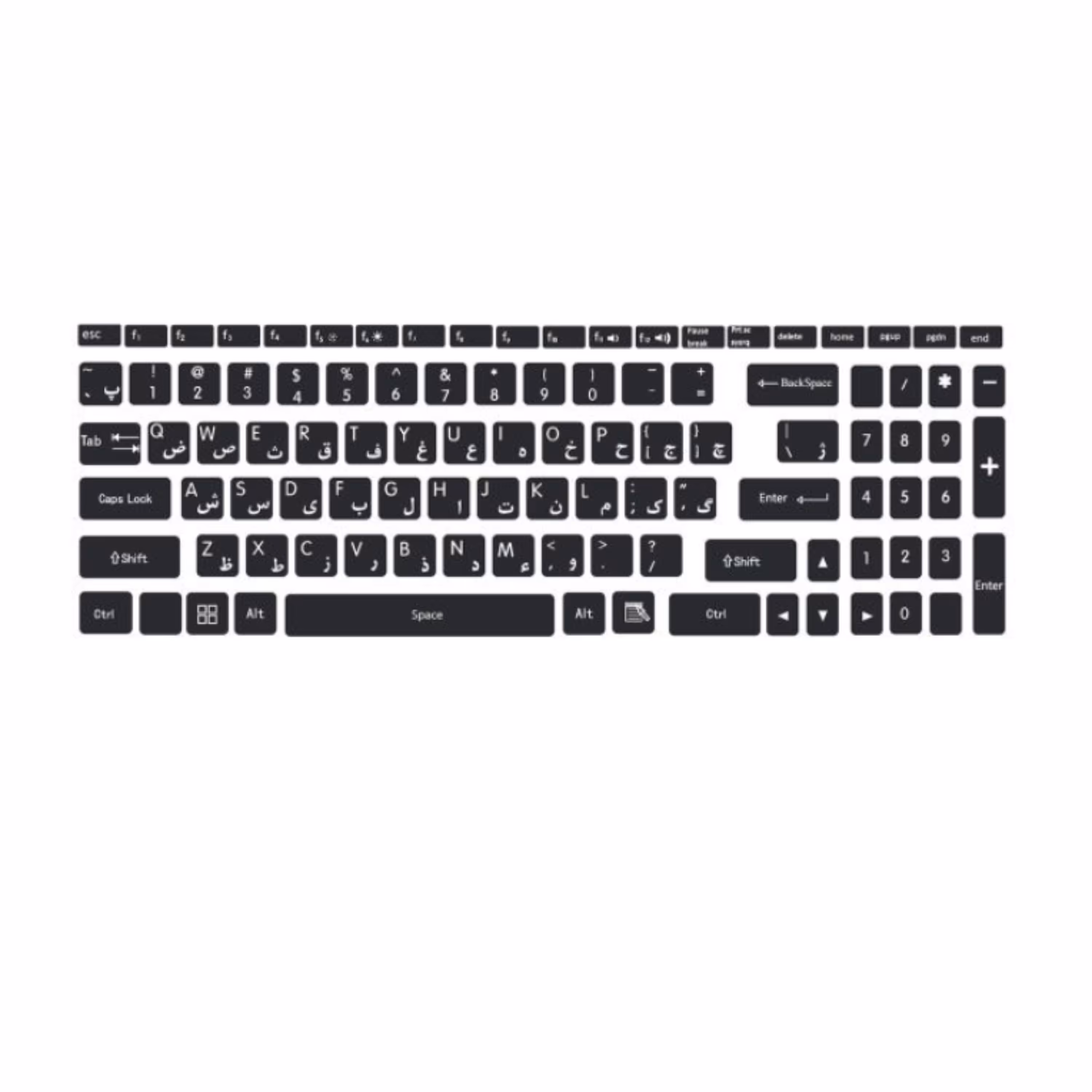 برچسب حروف فارسی black