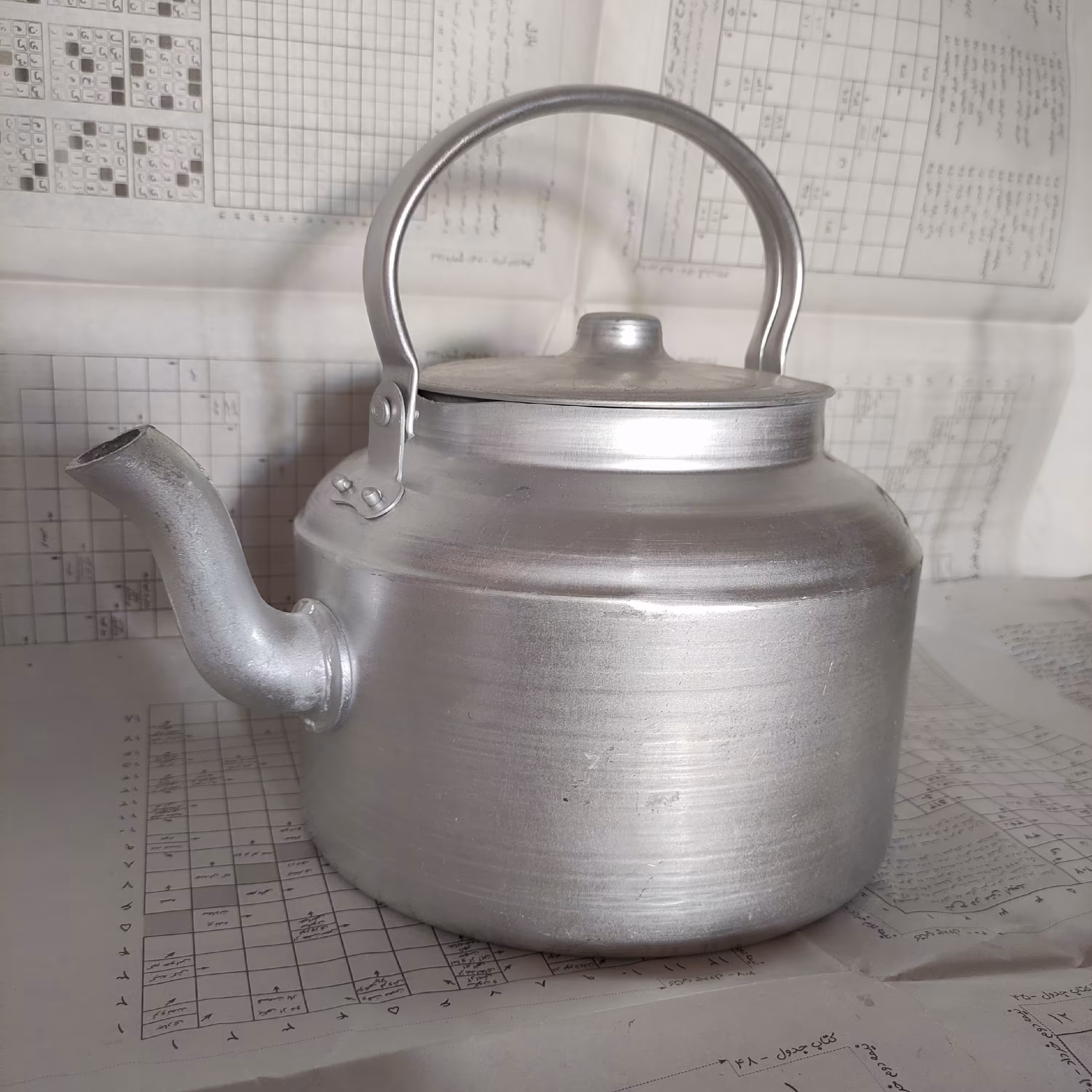 کتری روحی سفید  کوچک 