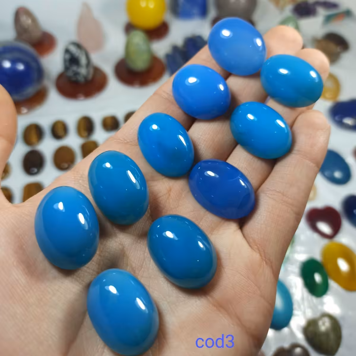 عقیق آبی زیبا 