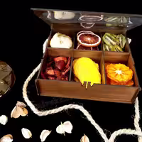 جعبه چوبی کادویی میوه خشک چکاوک