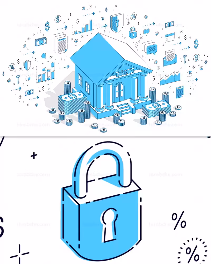 وکتور بانک داری مدرن | گرافیک با طعم تربچه