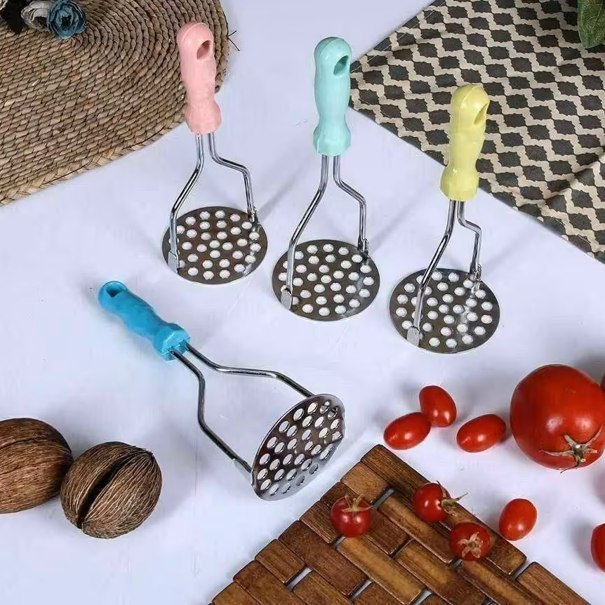 پوره کن سیب زمینی دسته پلاستیکی فلزی ضد زنگ 