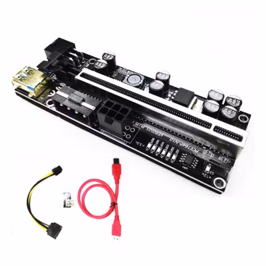 قیمت و خرید رایزر کارت گرافیک تبدیل PCI EXPRESS X1 به X16 مدل 8 خازن 010S PLUS | یاس ارتباط