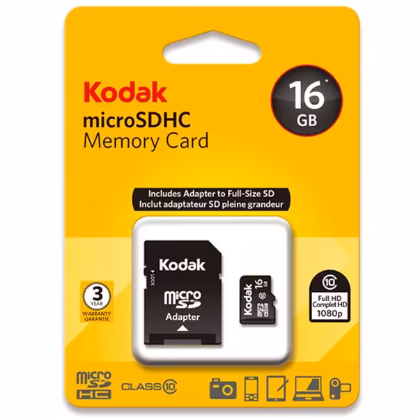 کارت حافظه کداک با ظرفیت 16 گیگابایت