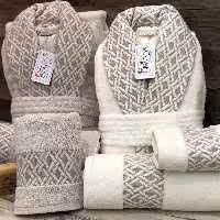 سرویس حوله عروس و داماد جواهر 10 تیکهcevahir