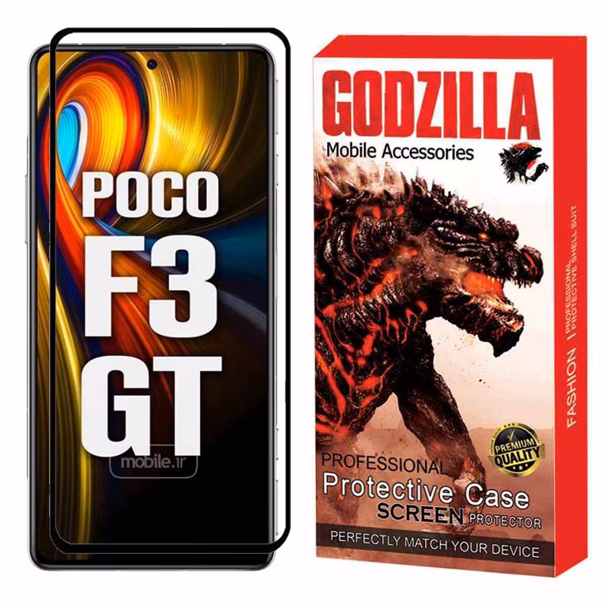 گلس گودزیلا مدل Full  برای شیائومی Xiaomi Poco F3 GT