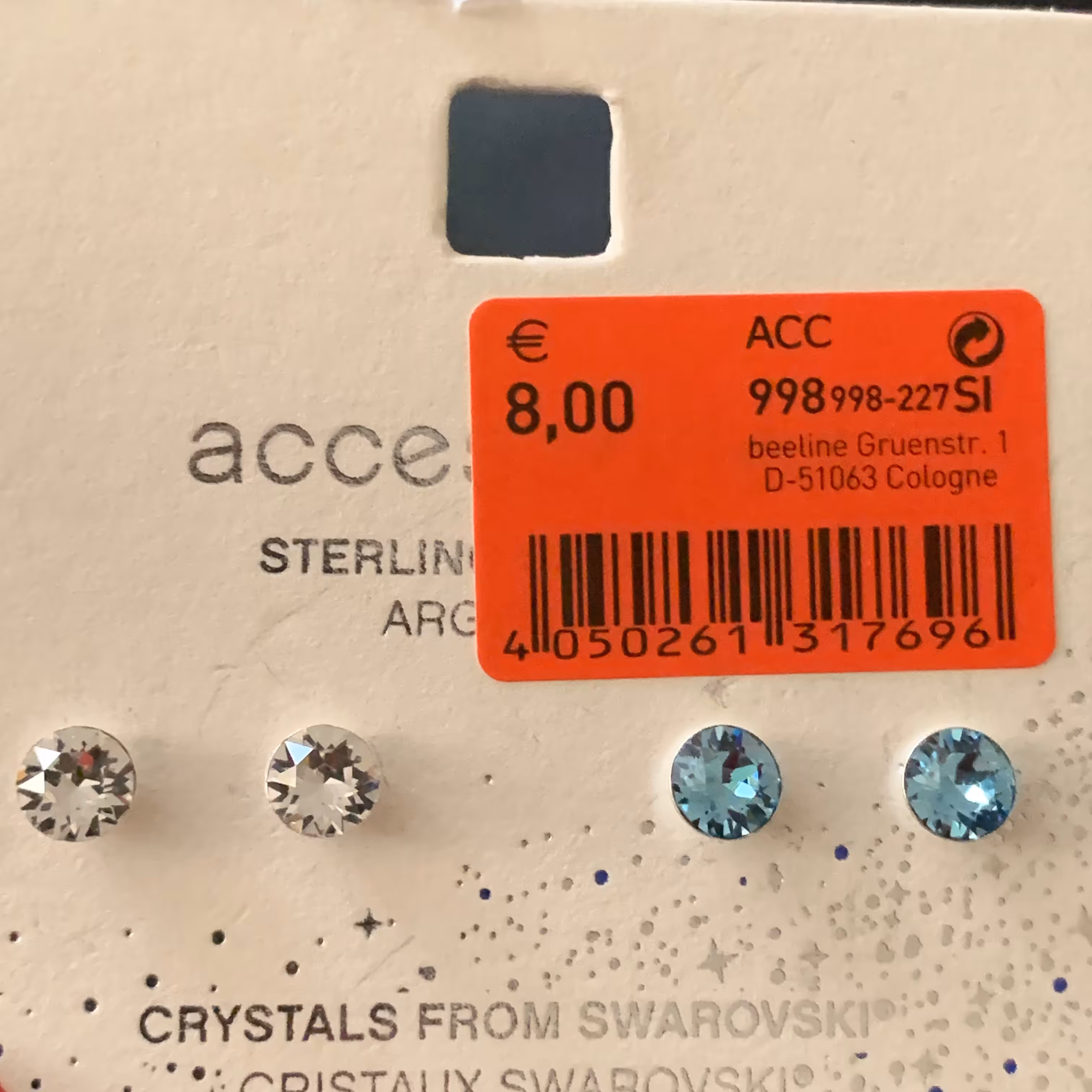 ست دو عددی گوشواره نقره عیار 925 