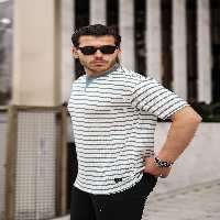 تی شرت سبز مردانه یقه پاکت نامه به تفصیل راه T MINT Valiberta
