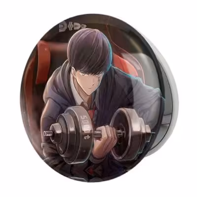 آینه جیبی خندالو طرح انیمه ماشیل جادو و ماهیچه مدل تاشو کد 27556