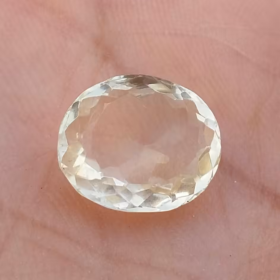 نگین جواهری سیترین وارداتی اصل و طبیعی و معدنی تراش لیزری کد محصول 9091