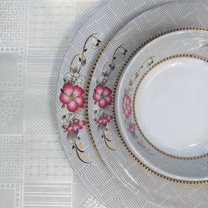 سرویس 26 پارچه ملامین نشکن و استاندارد طرح بنفشه