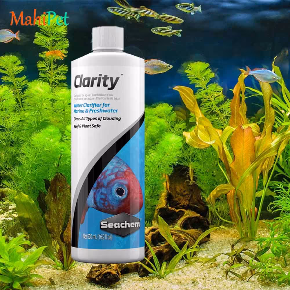 محلول شفاف کننده آب آکواریوم سیچم seachem Clarity سایز 500 میلی لیتر