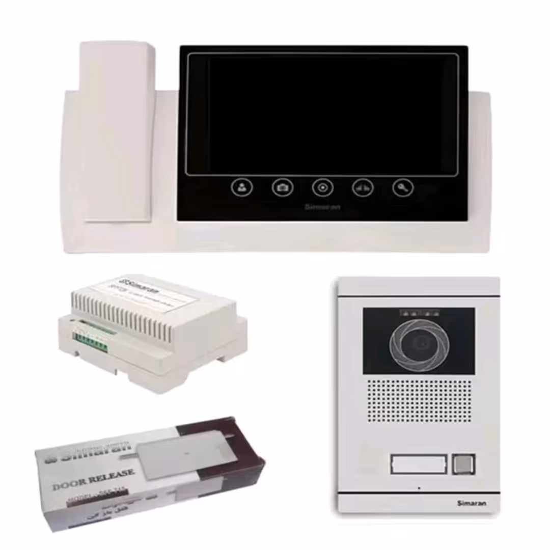 پکیج آیفون تصویری 7 اینچ  دو واحدی سیماران بدون حافظه با پنل فرداد