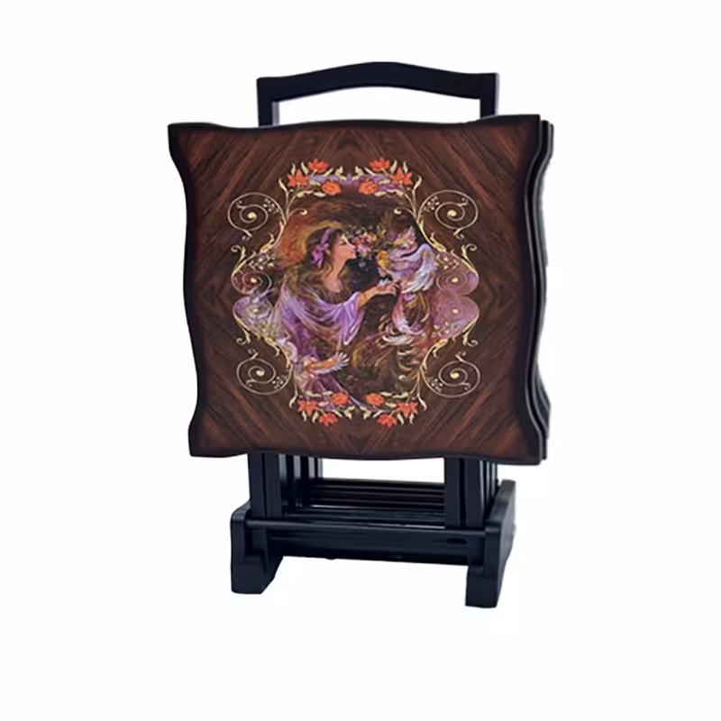 میز عسلی 4 تیکه چمدانی طرح فرشته پلیشی (ارسال به شهرستان با باربری به صورت پس کرایه)