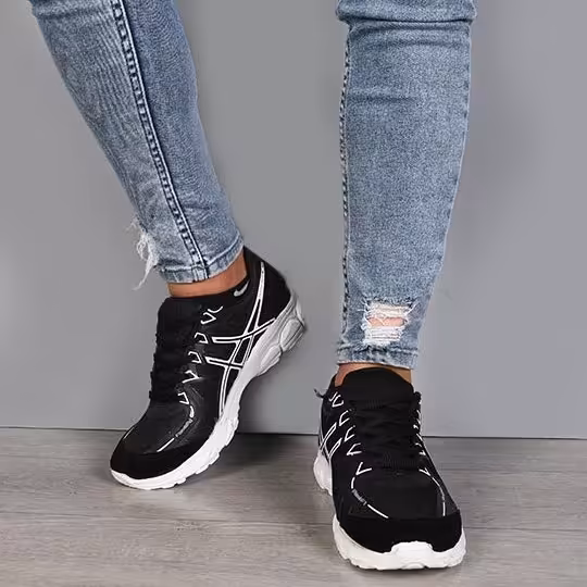 کفش مردانه سایز 43 مدل asics مشکی سفید