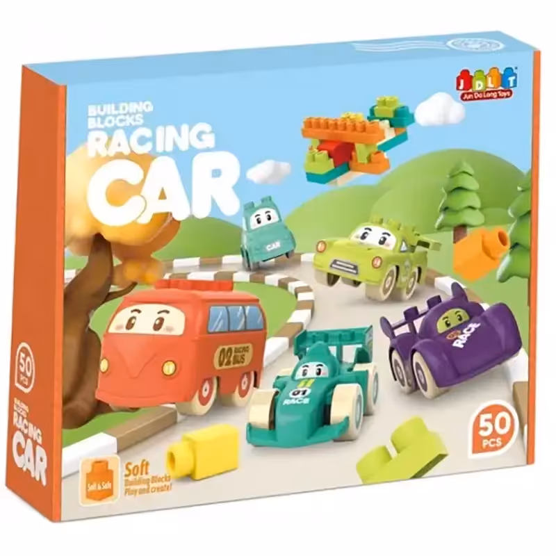 اسباب بازی لگو نرم 50 تکه ماشین کد 5473