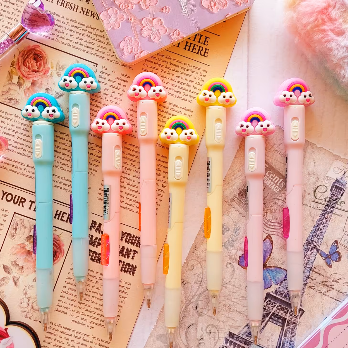 لوازم تحریر فانتزی. مداد نوکی رنگین کمون