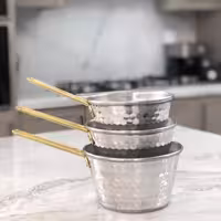 شیرجوش چکشی دسته طلایی 3تایی