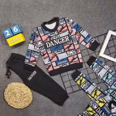 بلوز شلوار پسرانه طرح دایناسور کد 7070