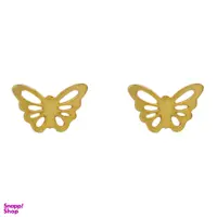 گوشواره طلا 18 عیار زنانه کاپانی طرح پروانه کد KE009