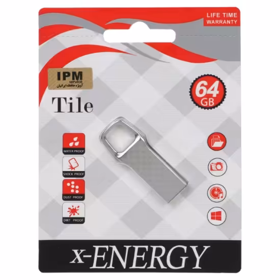 فلش مموری ایکس انرژی مدل Tile USB2.0 ظرفیت 64 گیگابایت