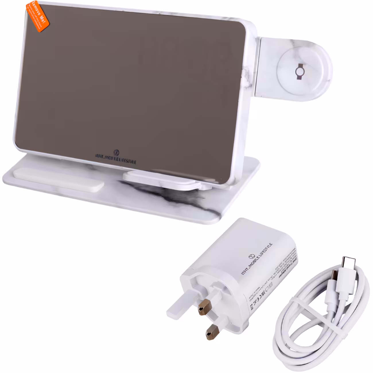 شارژر بی سیم و پایه نگهدارنده گوشی، هندزفری و گلکسی واچ سامسونگ همراه با شارژر دیواری و کابل تایپ سی ITFITPW06SP