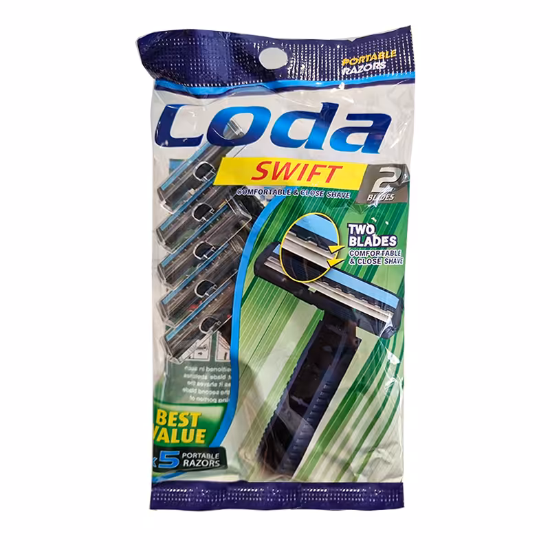 خودتراش دورکو مدل CODA SWIFT2 صابون دار دولبه بسته 5 عددی