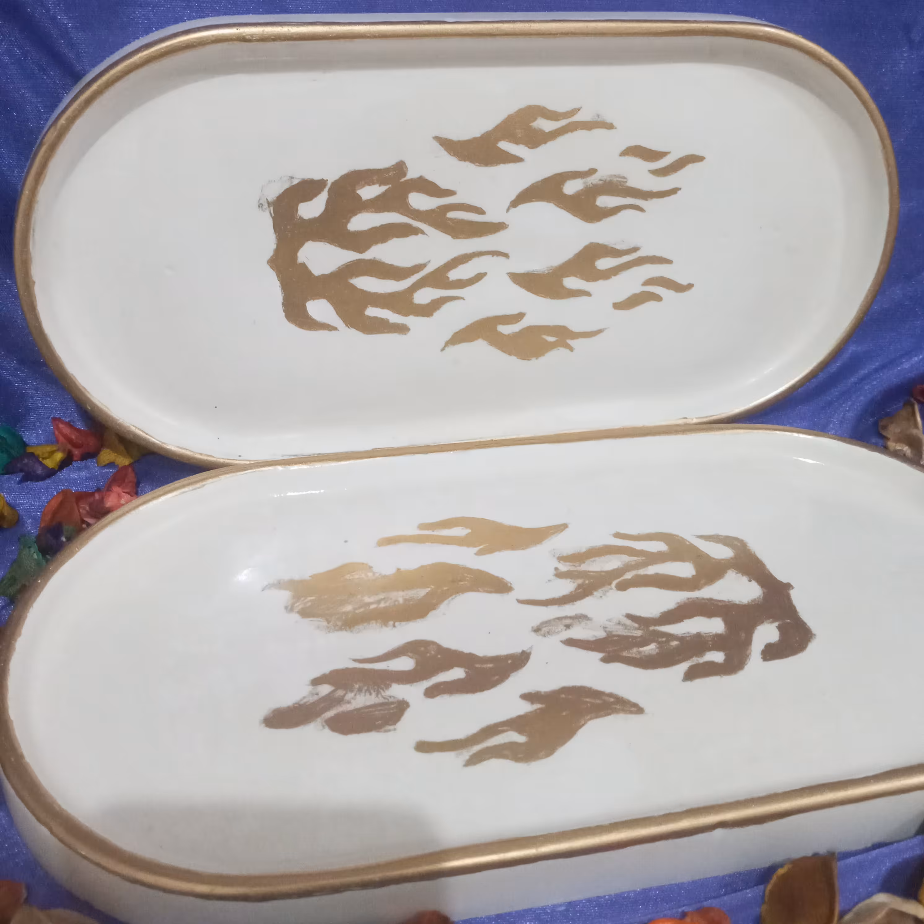 سینی بیضی سنگ مصنوعی سی سانت قابل شست وشو
