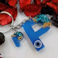 جاکلیدی رزینی حروف P مدل چشم نظر