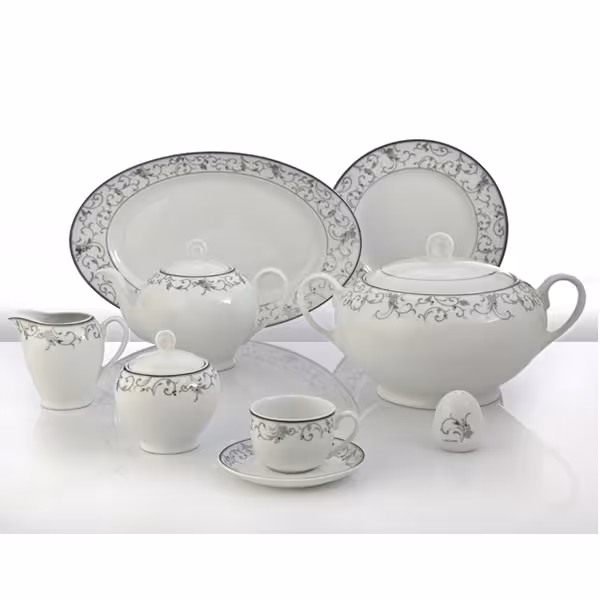 سرویس غذاخوری 28 پارچه چینی زرین مدل روبین