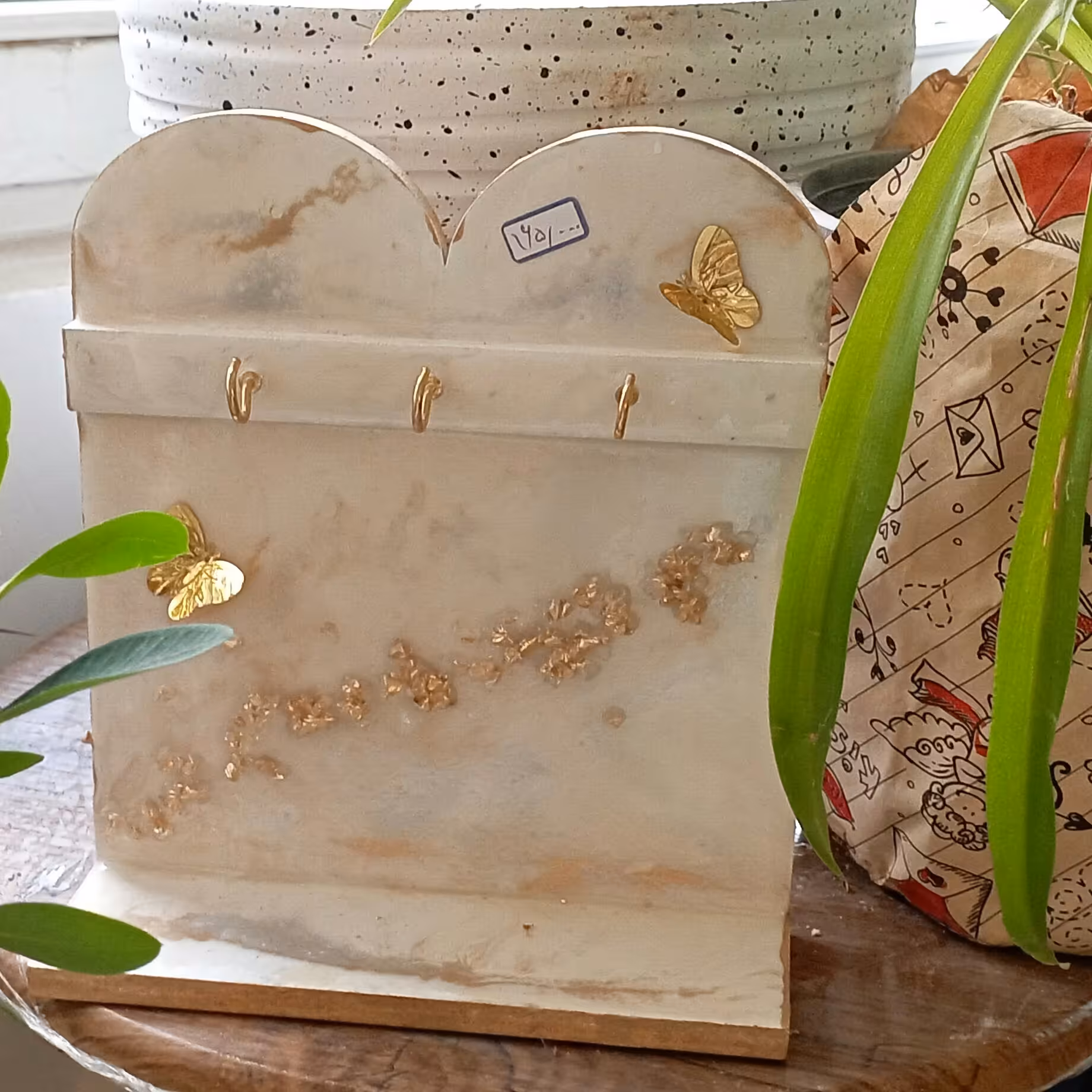 جا کلیدی رزینی مر مر سفید