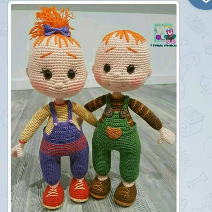 عروسک بافتنی دختر و پسر ناز