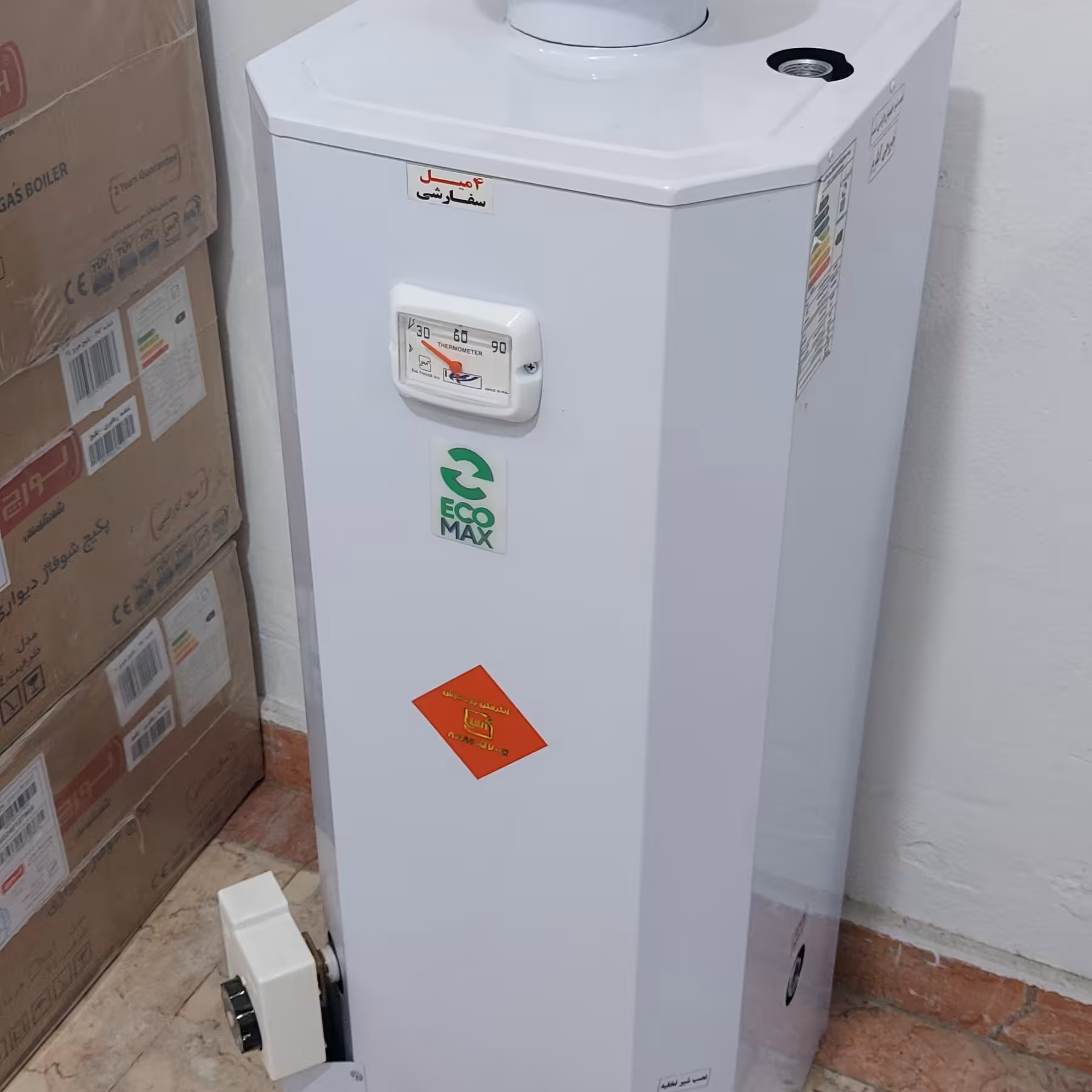 آبگرمکن زودجوش مخزنی دیواری 55 لیتر ورق 4 میل سفارشی لعابدار