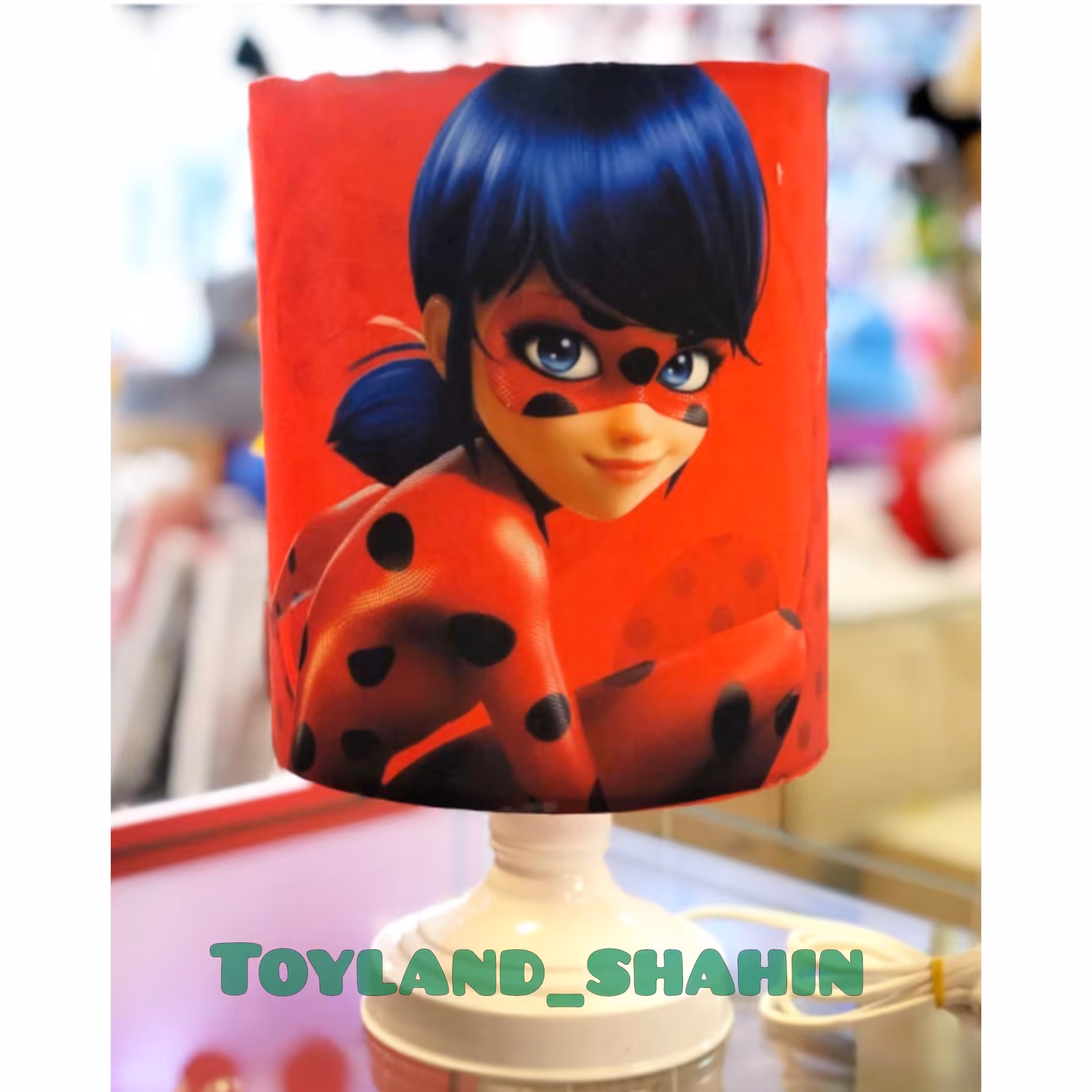 آباژور کودک، چراغ خواب بچگانه، آباژور دخترکفشدوزکی،چراغ خواب اتاق بچه