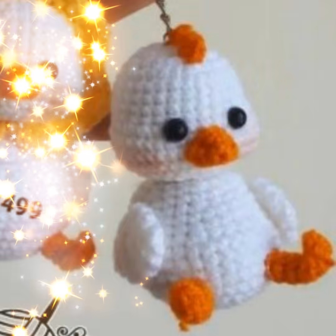 عروسک بافتنی جوجه سفیدبارنگ دلخواه شما