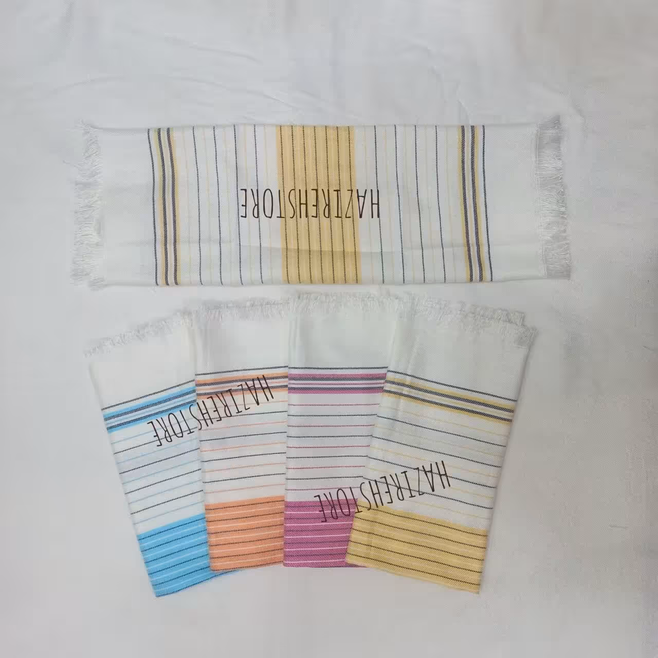 دستمال آشپزخانه و حوله دستی صددرصد نخی مربعی 45در45 بسته ی چهارتایی